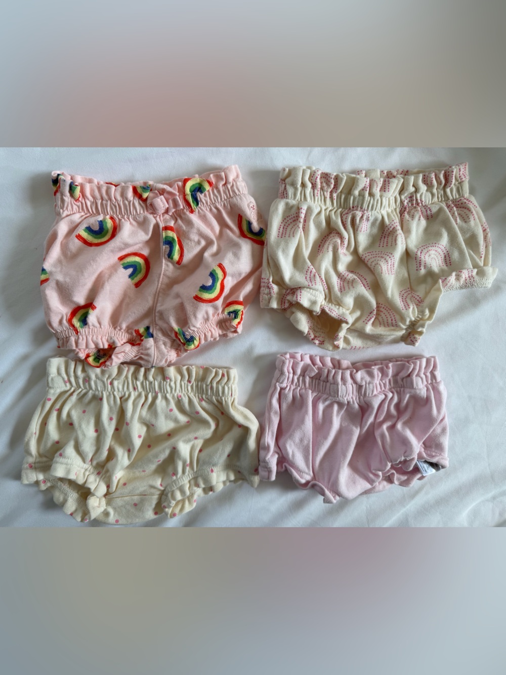Baby GAP Girls' Rainbow Print & Pastel Bloomer Set - Pink,Cream, Light Pink 0-3m